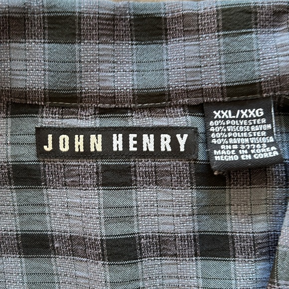 👕 John Henry Button Down Short Sleeved Shirt - Picture 3 of 7